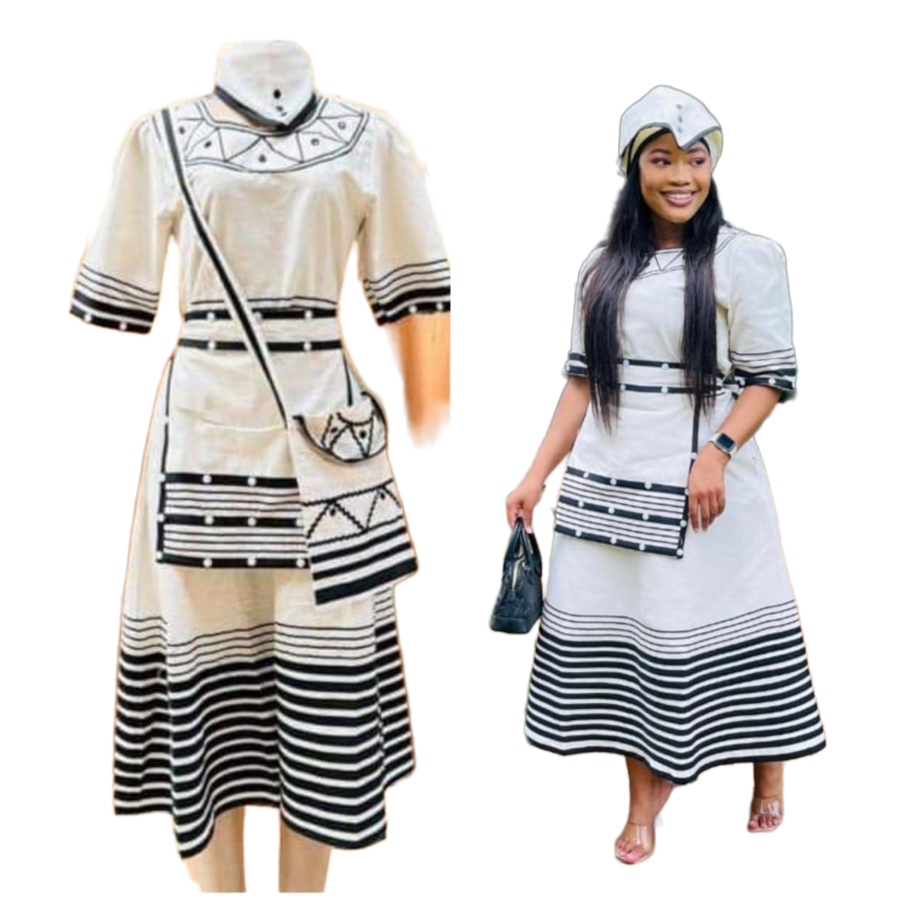 Xhosa Traditional Dress With Bold Beadwork And Patterns