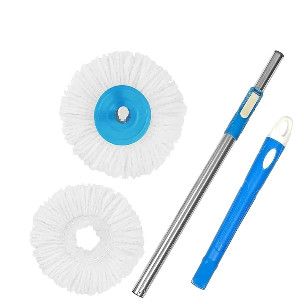 Spin Mop With 360 Degree Rotating Head And Wringer