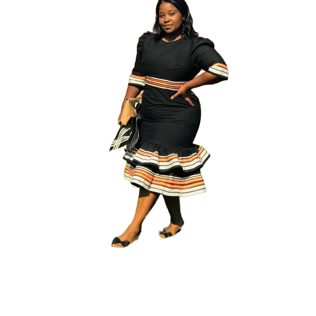 Traditional African Dress With Colorful Patterns For Events