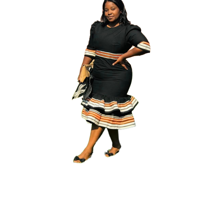 Traditional African Dress With Colorful Patterns For Events