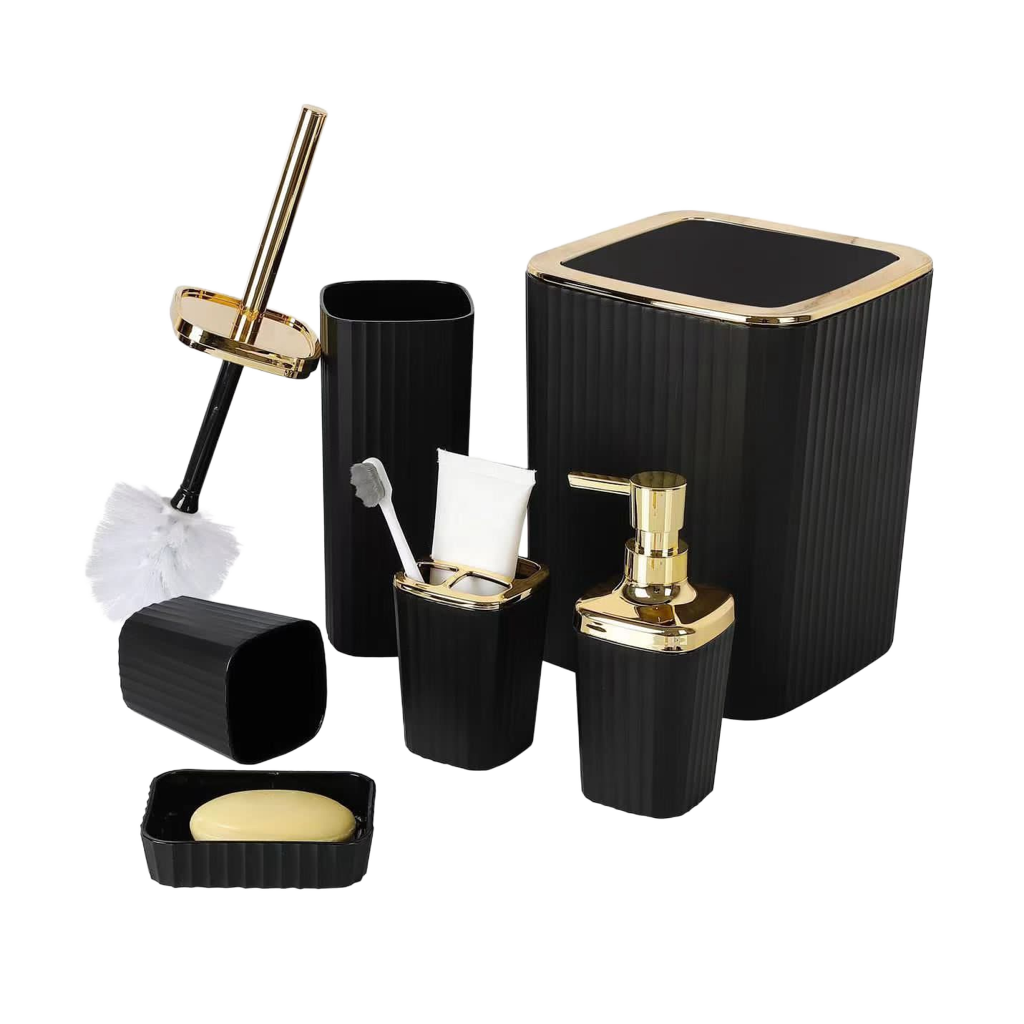 Luxurious 6 Piece Bathroom Set With Essential Accessories