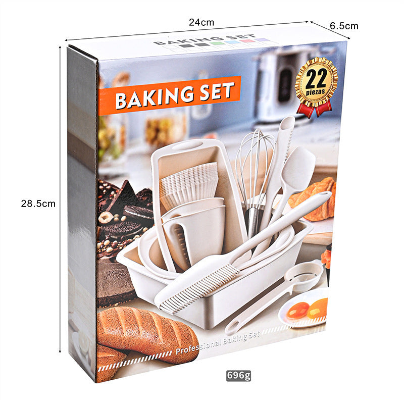 22 Piece Baking Set Complete Bakeware And Utensils Kit