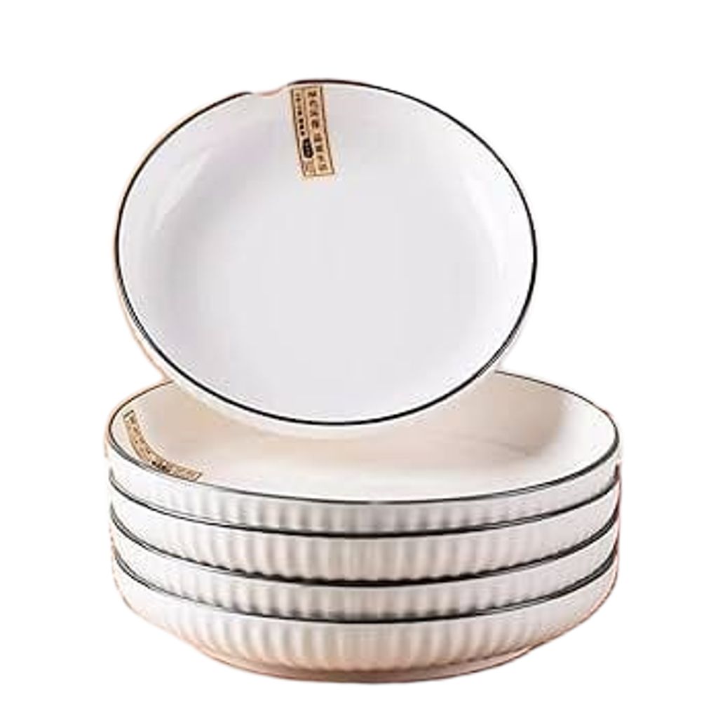 10 Piece Ring Plate Set White for Display and Organization