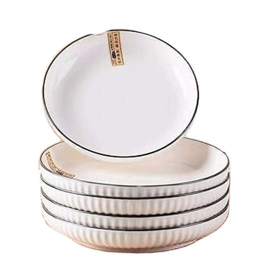 10 Piece Ring Plate Set White for Display and Organization