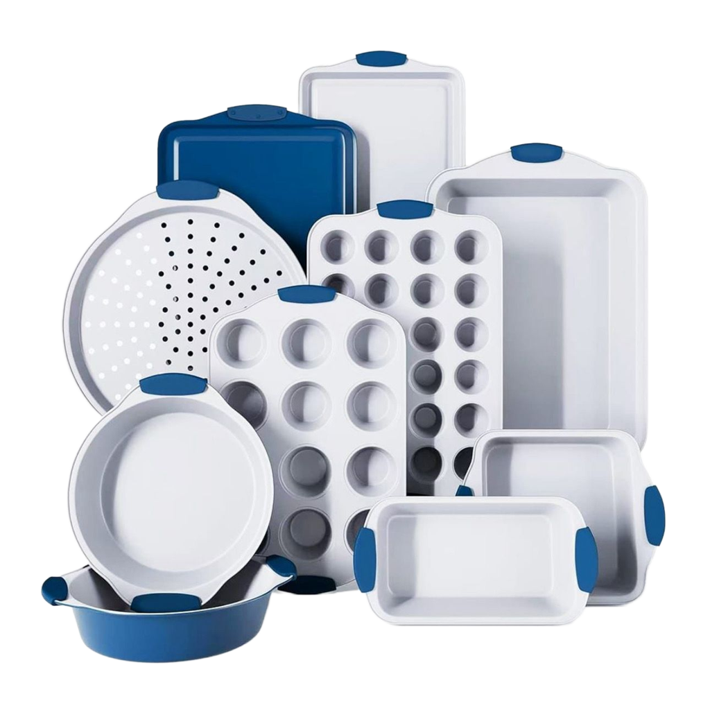 Ten Piece Baking Pans Set Oven Safe Bakeware Nonstick