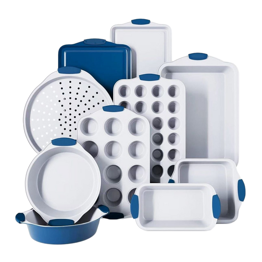 Ten Piece Baking Pans Set Oven Safe Bakeware Nonstick