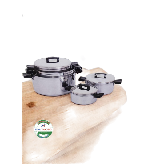 10 Piece Aluminum Pots Set for Even Heat Everyday Cooking