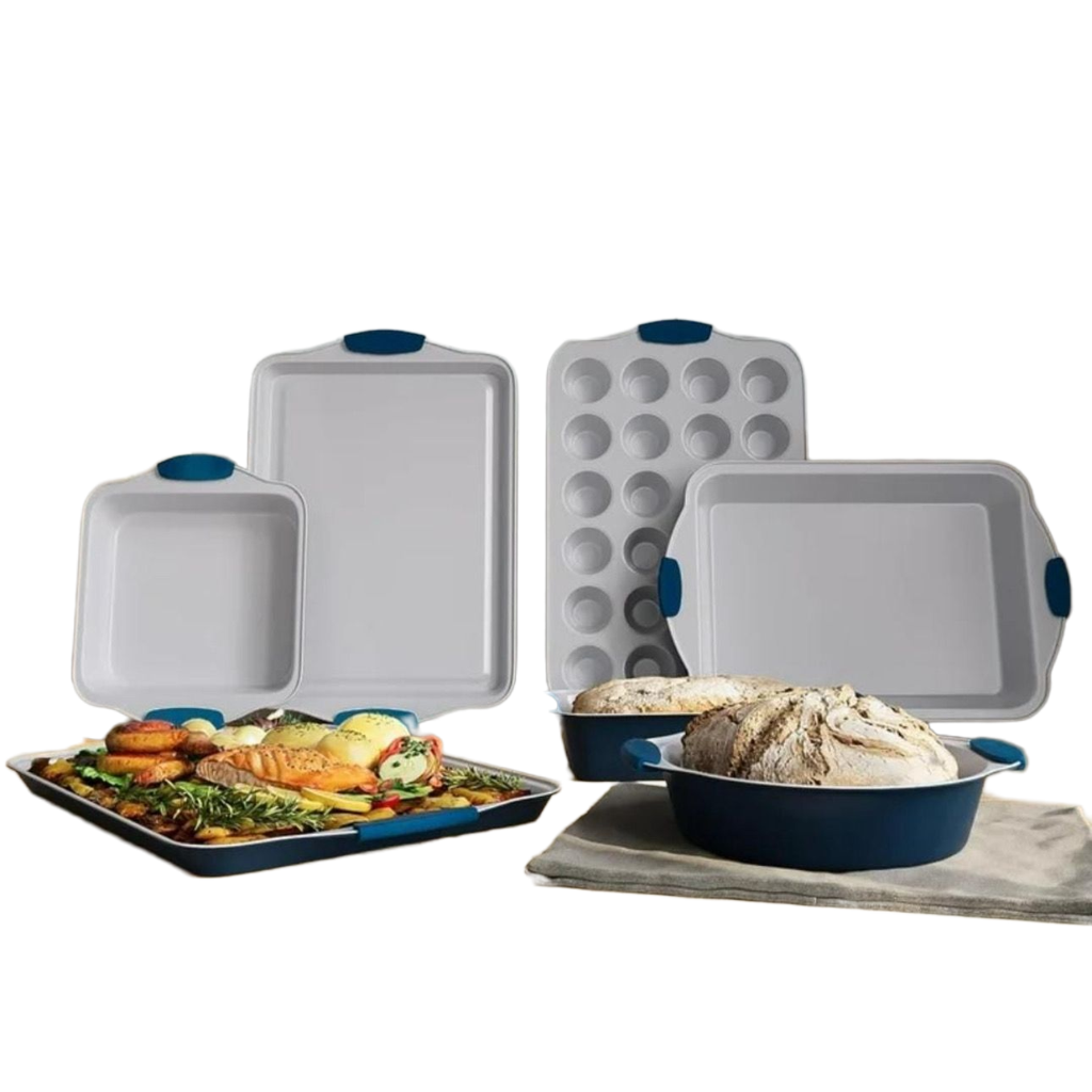 Ten Piece Baking Pans Set Oven Safe Bakeware Nonstick