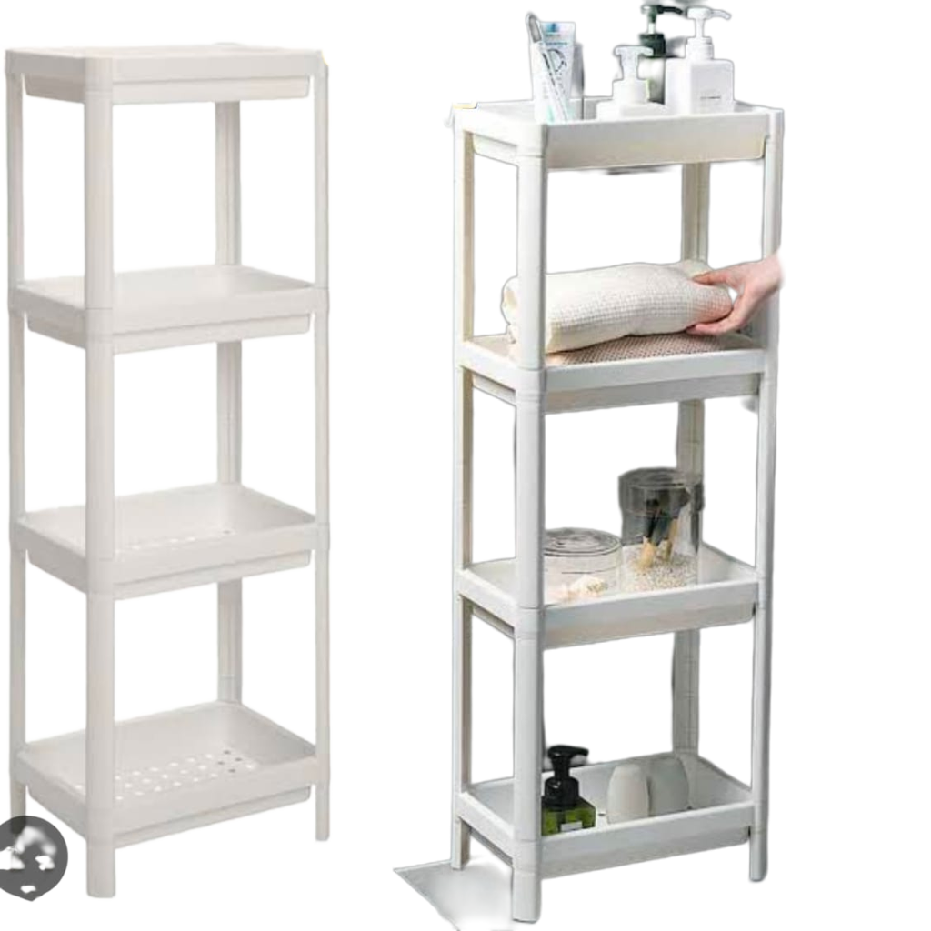 Elegant Bathroom Storage Rack With Shelves For Organization