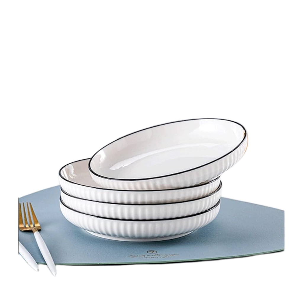 10 Piece Ring Plate Set White for Display and Organization