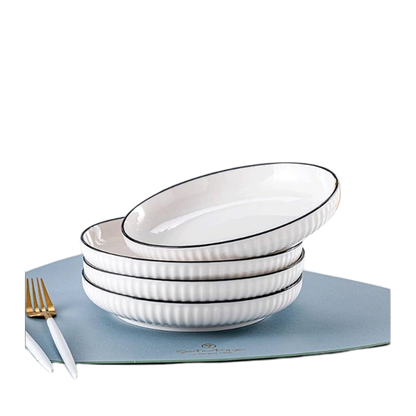 10 Piece Ring Plate Set White for Display and Organization