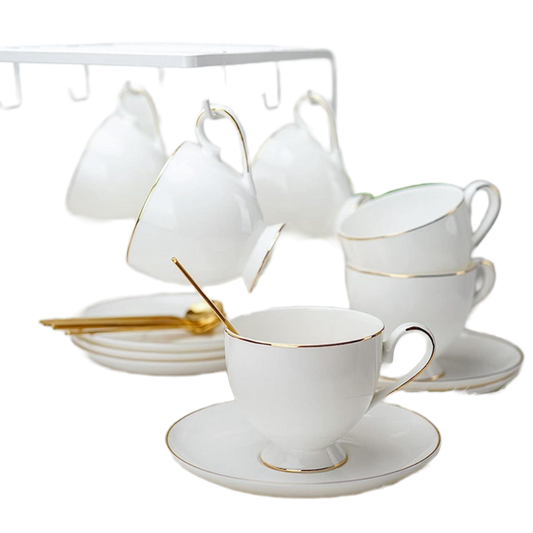 13 Piece Tea Set With Teapot And Matching Cups And Saucers