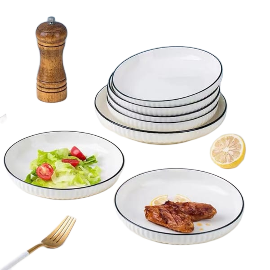 10 Piece Ring Plate Set White for Display and Organization