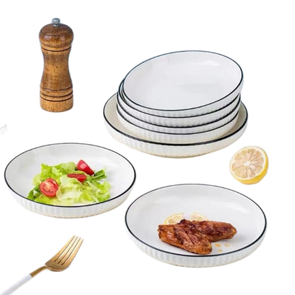 10 Piece Ring Plate Set White for Display and Organization