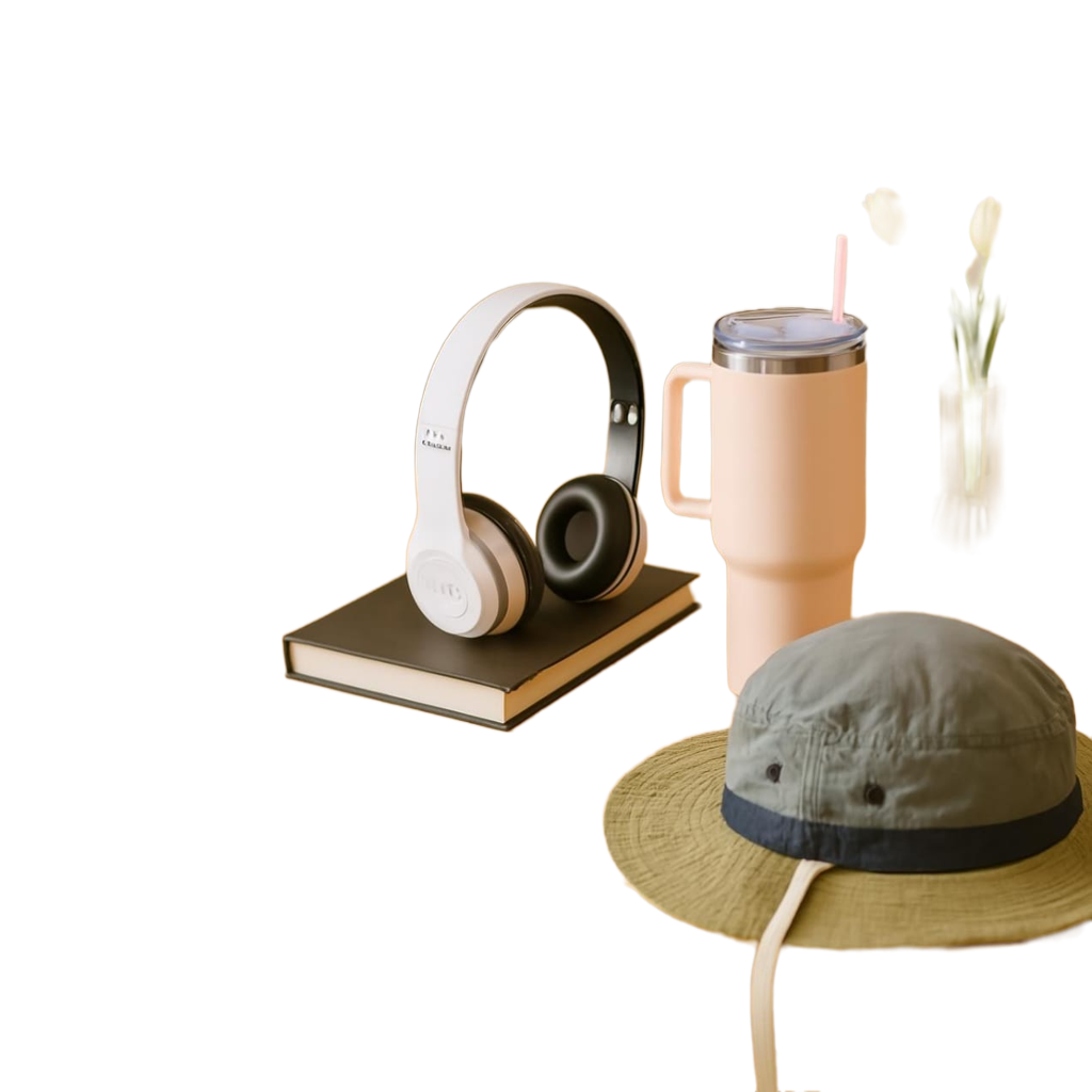 Cool Dude Summer Combo With Headphones Cup And Stylish Hat