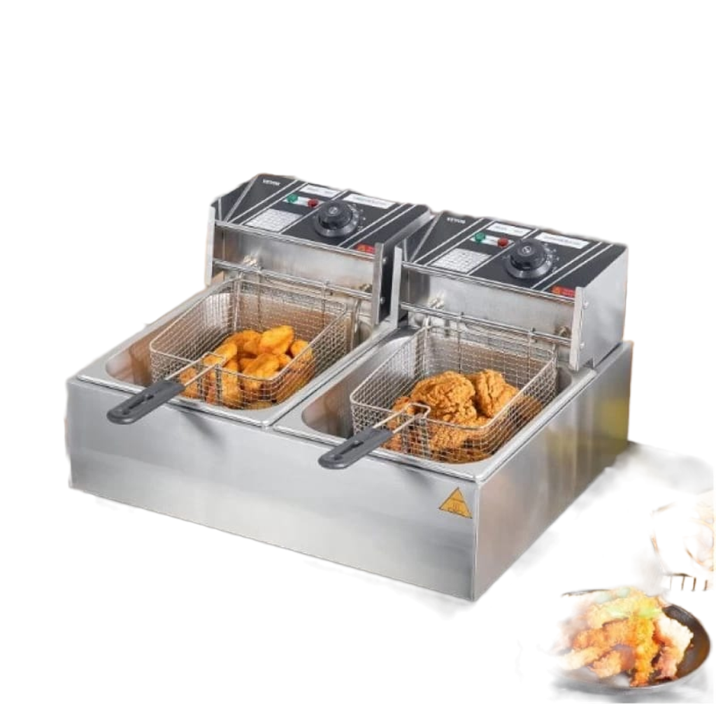 Stainless Steel Deep Fryer 6L With Powerful Heating Element