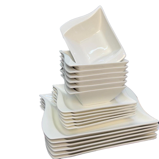 18 Dinner Set With 6 Plates 6 Side Plates 6 Soup Bowls