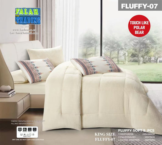 5 Piece Bedding Set Pillowcases And Frilled Duvet Cover