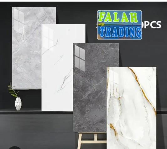 3 Piece Marble Wall Sticker Set For Modern Home Decor