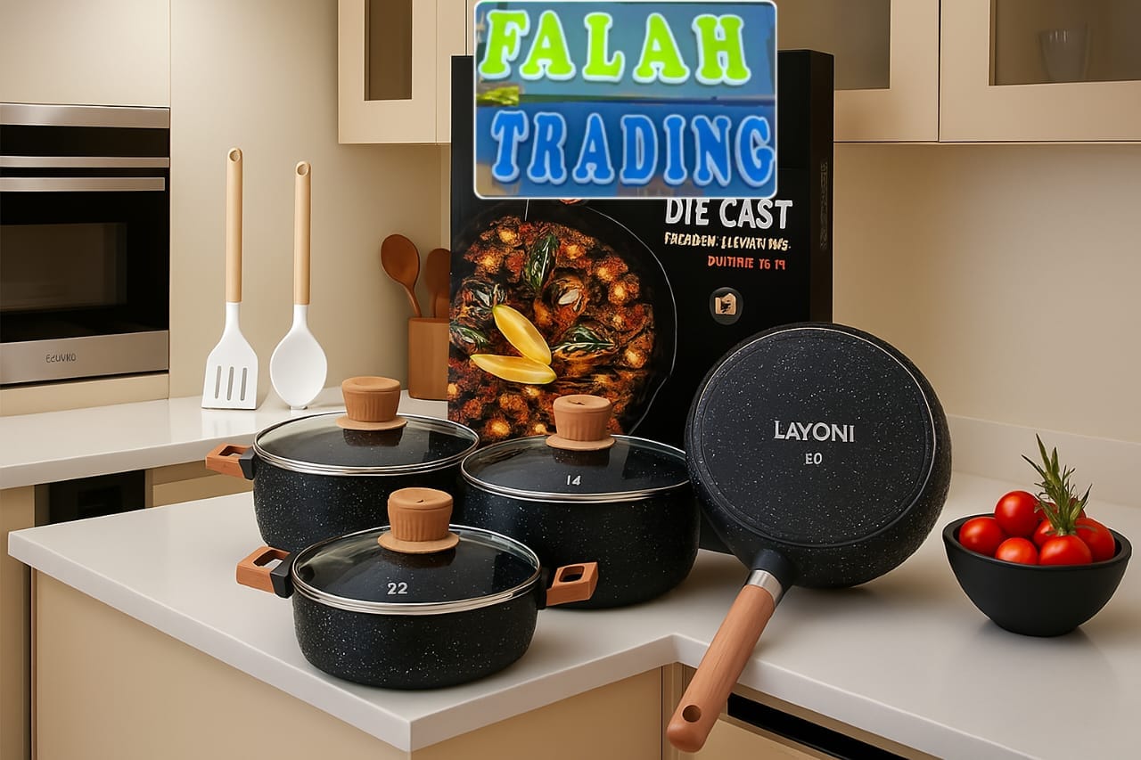 Layoni Pots 7 Piece Nonstick Die Cast Cookware Set