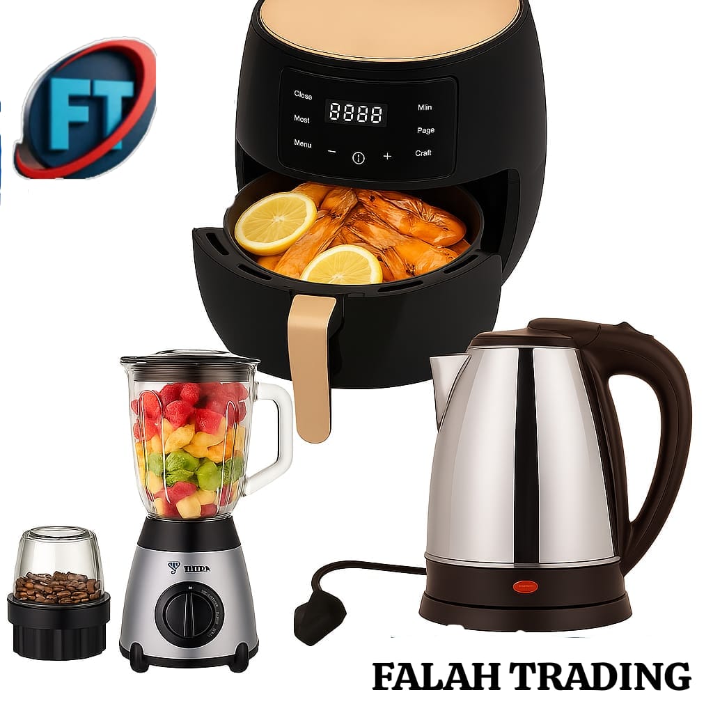 Kitchen Combo Blender Kettle And Air Fryer Set For Home Use