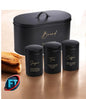 Breadbin and Canister Set for Kitchen Storage Airtight Lids