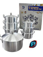 Dolphin 7 Piece Aluminum Pots Set for Everyday Cooking