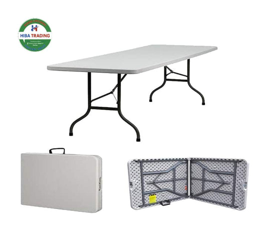 Folding Table With Carry Handle Easy Clean Plastic Surface
