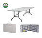 Folding Table With Carry Handle Easy Clean Plastic Surface