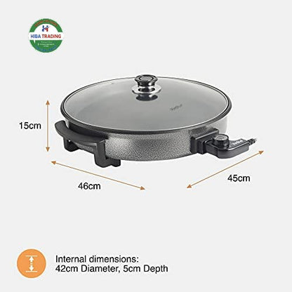 Electric Pizza Pan With Adjustable Temperature Knob