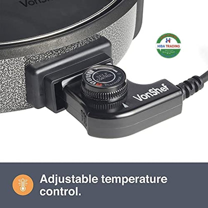 Electric Pizza Pan With Adjustable Temperature Knob