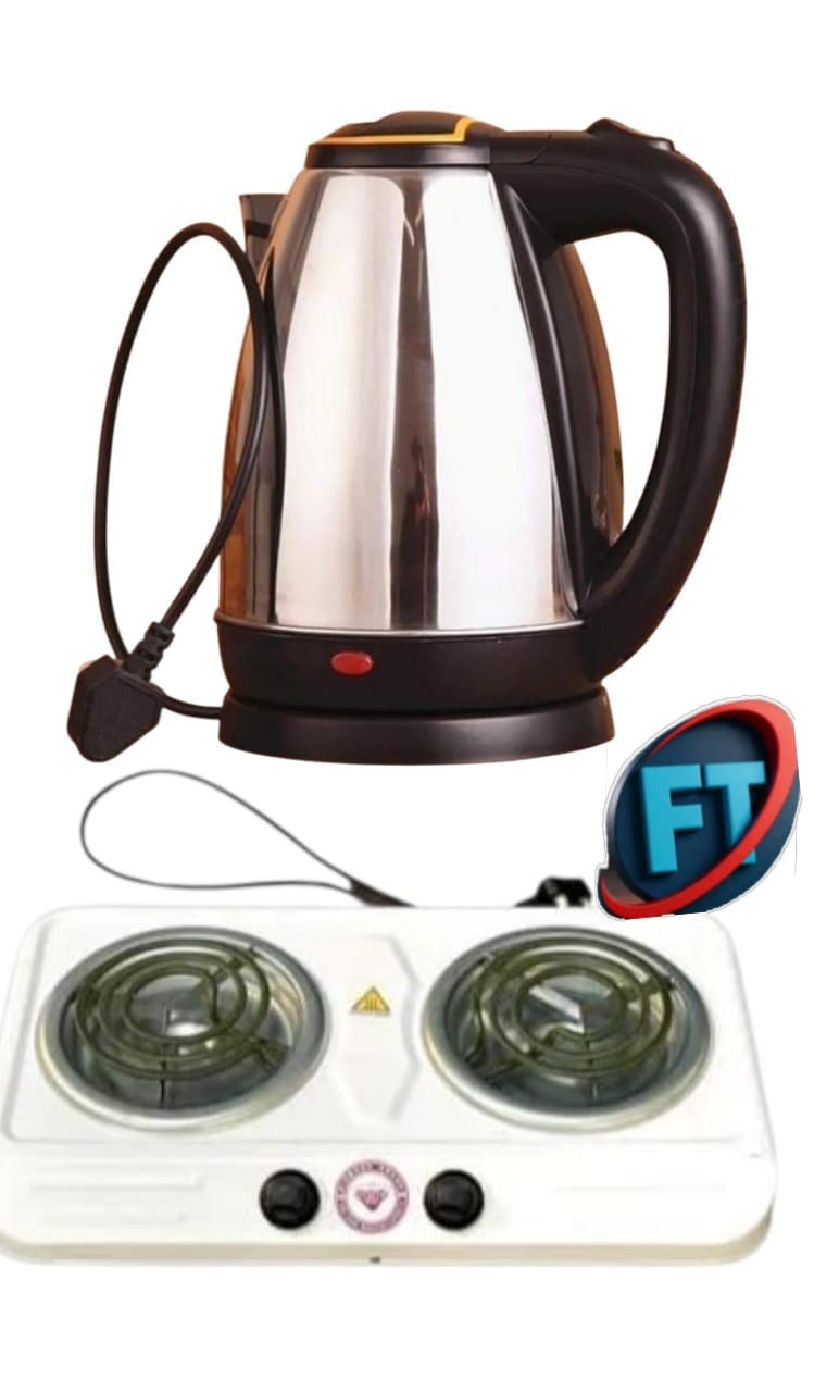 Diamond 2 Plate Electric Stove And 2L Electric Kettle Combo