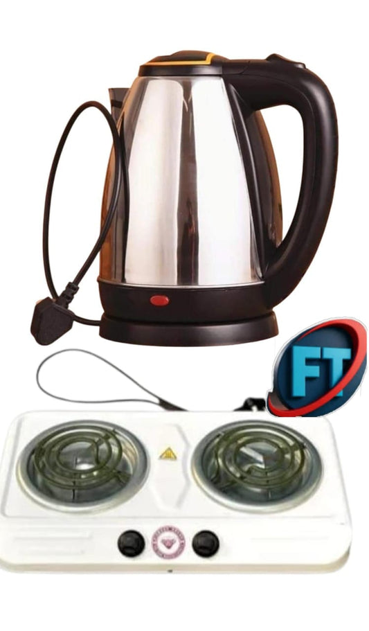 Diamond 2 Plate Electric Stove And 2L Electric Kettle Combo