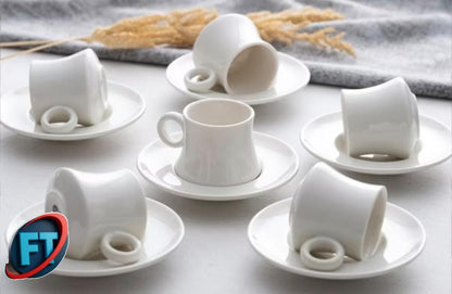 12 Piece White Ceramic Tea Set For Elegant Entertaining