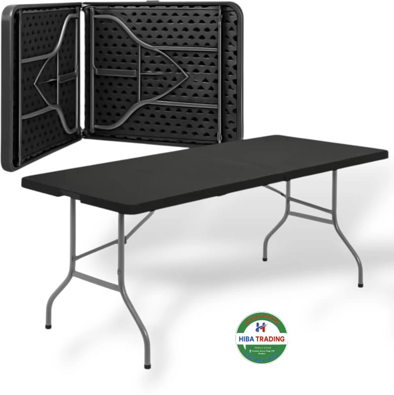 Folding Table With Carry Handle Easy Clean Plastic Surface
