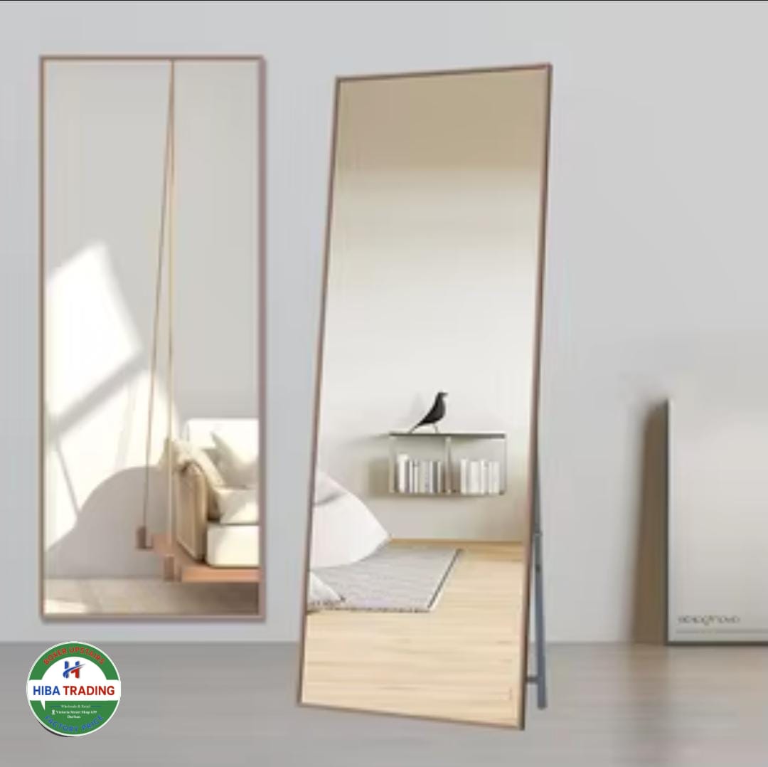Wall Mount Mirror With Clean Modern Frame For Bathroom