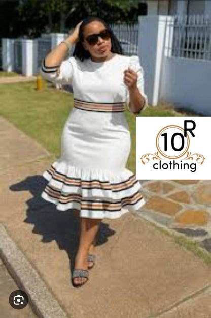 Traditional African Dress With Colorful Patterns For Events