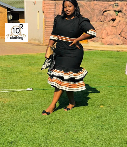 Traditional African Dress With Colorful Patterns For Events