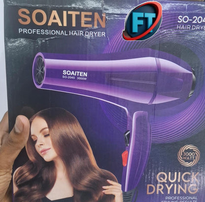 Powerful Hair Dryer With Adjustable Heat Settings Fast