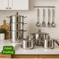 Stainless Steel Pots Set 18 Piece Cookware Set with Lids
