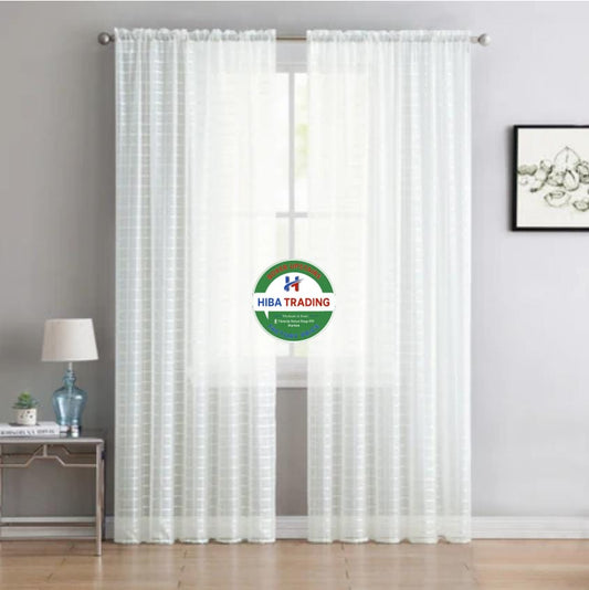 2.5m Lace Curtains Lightweight Sheer Privacy Decor Trend