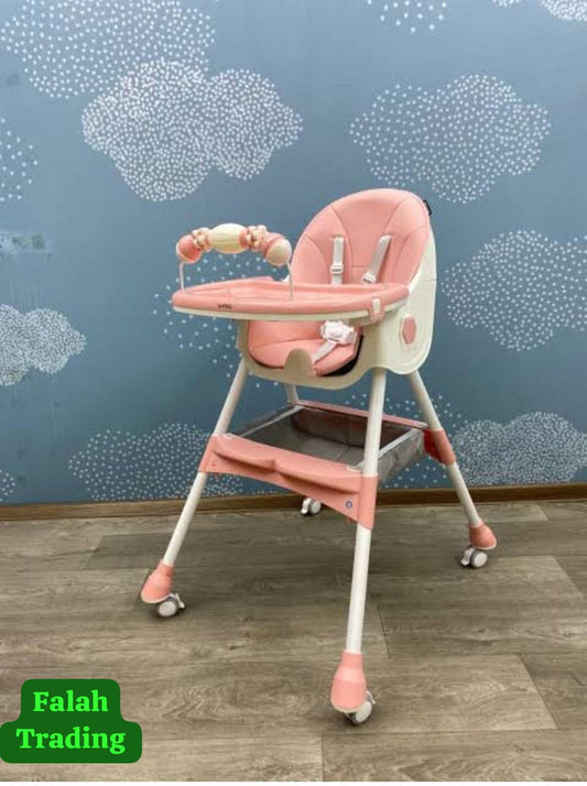 Safe Baby Feeding Chair With Adjustable Tray And Height