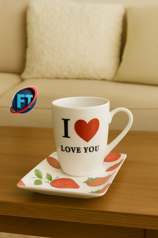 Tea Cup And Saucer Set With Plates For Everyday Use