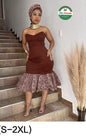 Elegant South African Traditional Brown Dress For Formal Events