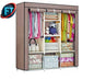 Portable Wardrobe With Adjustable Closets For Storage