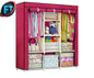 Portable Wardrobe With Adjustable Closets For Storage