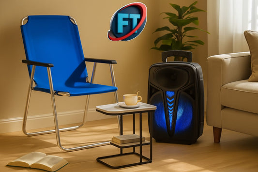 Beach Combo Camp Chair and Coffee Table Bluetooth Speaker