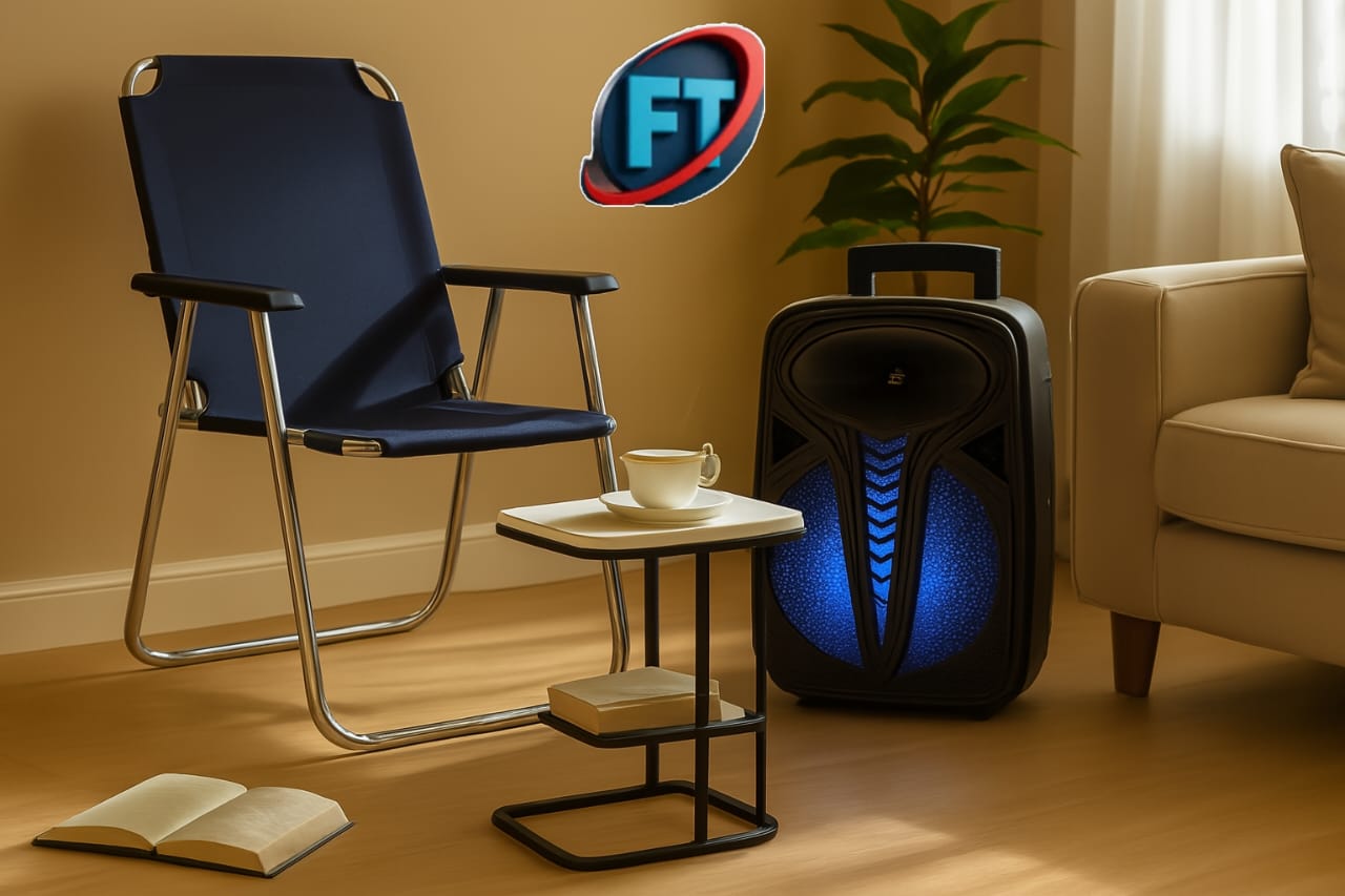 Beach Combo Camp Chair and Coffee Table Bluetooth Speaker