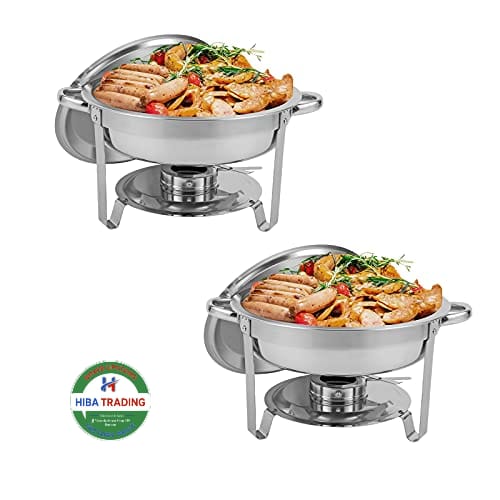 Silver Buffet Hot Pot 5L With Steel Cover And Handles
