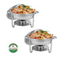 Silver Buffet Hot Pot 5L With Steel Cover And Handles